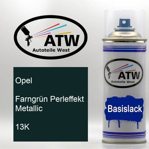 Opel, Farngrün Perleffekt Metallic, 13K: 400ml Sprühdose, von ATW Autoteile West.